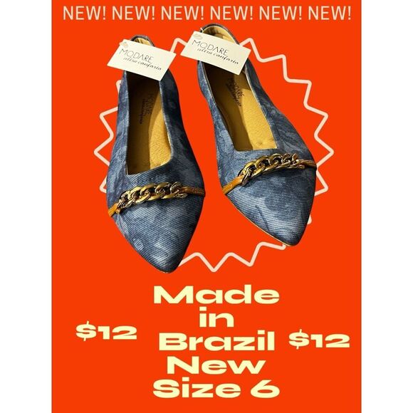 Modare Ultra Confort Size 6 (Style Code Tecido Jean 7334.249) Color Blue Jeans - Picture 1 of 6